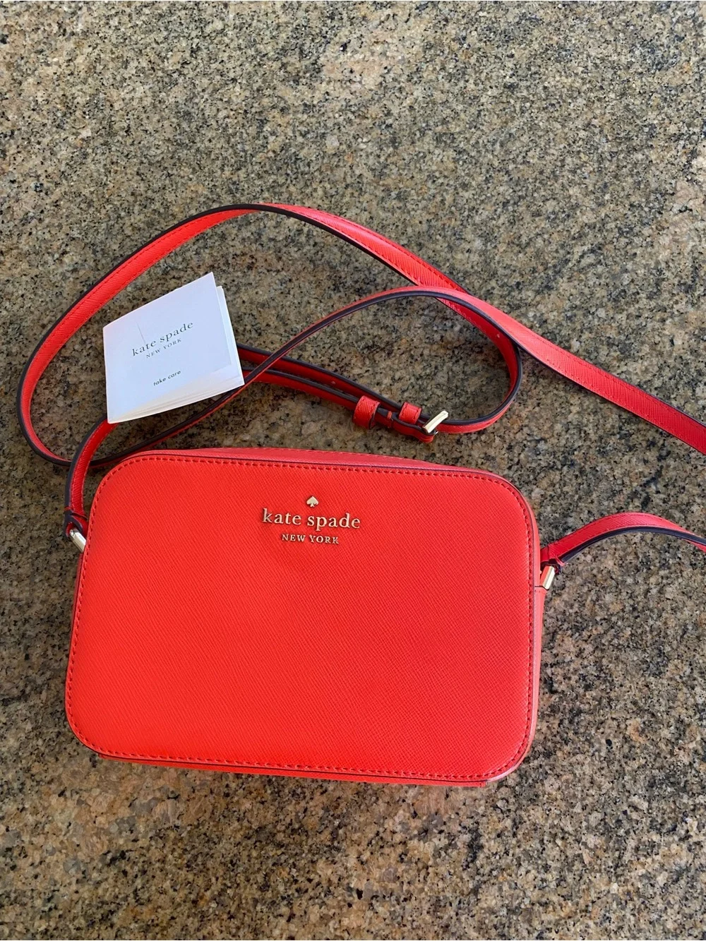 kate spade New York Coral Red Crossbody Camera Bag